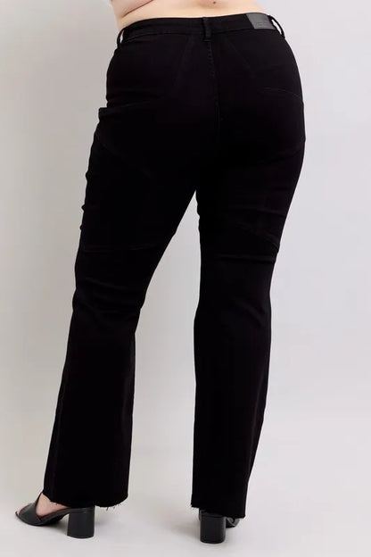Judy Blue Full Size High Waist Star Seam Detail Flare Plus Size - Fashorio