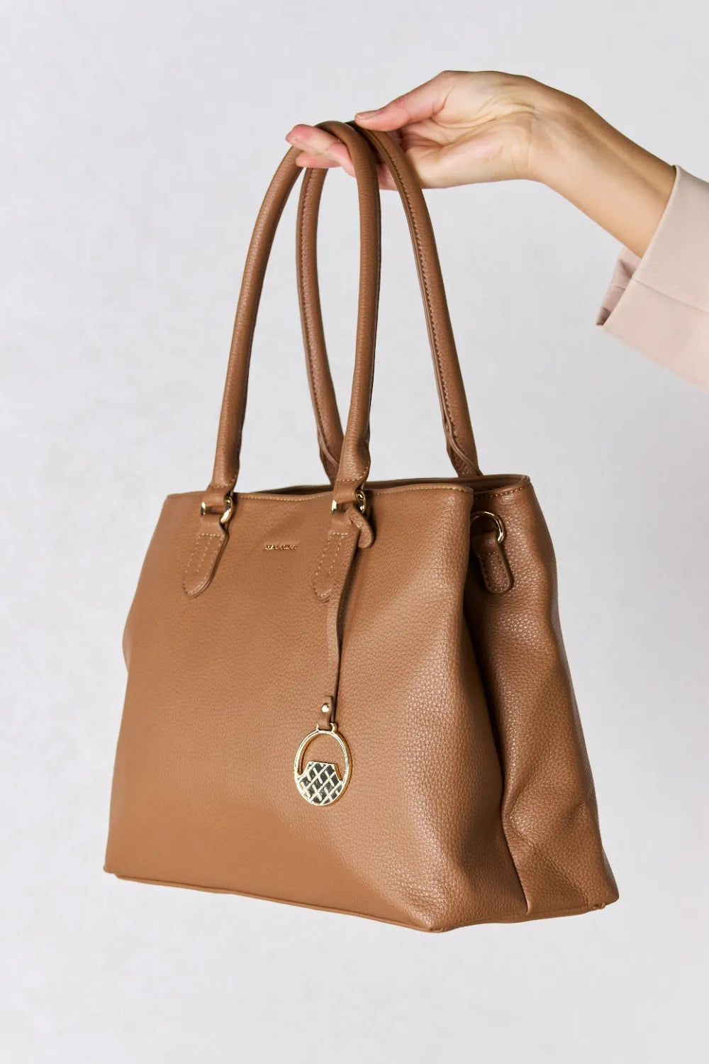 David Jones Structured Leather Handbag - Fashorio