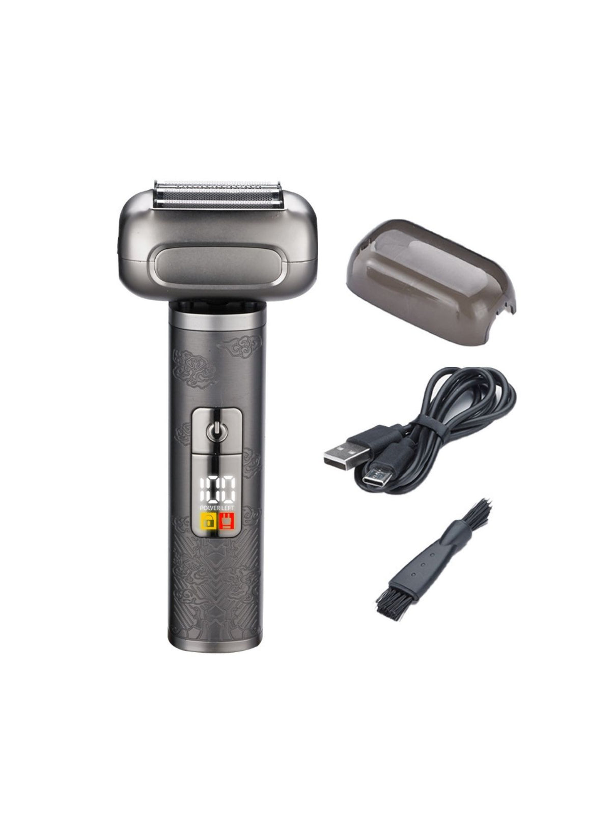 Portable shaver gray color view