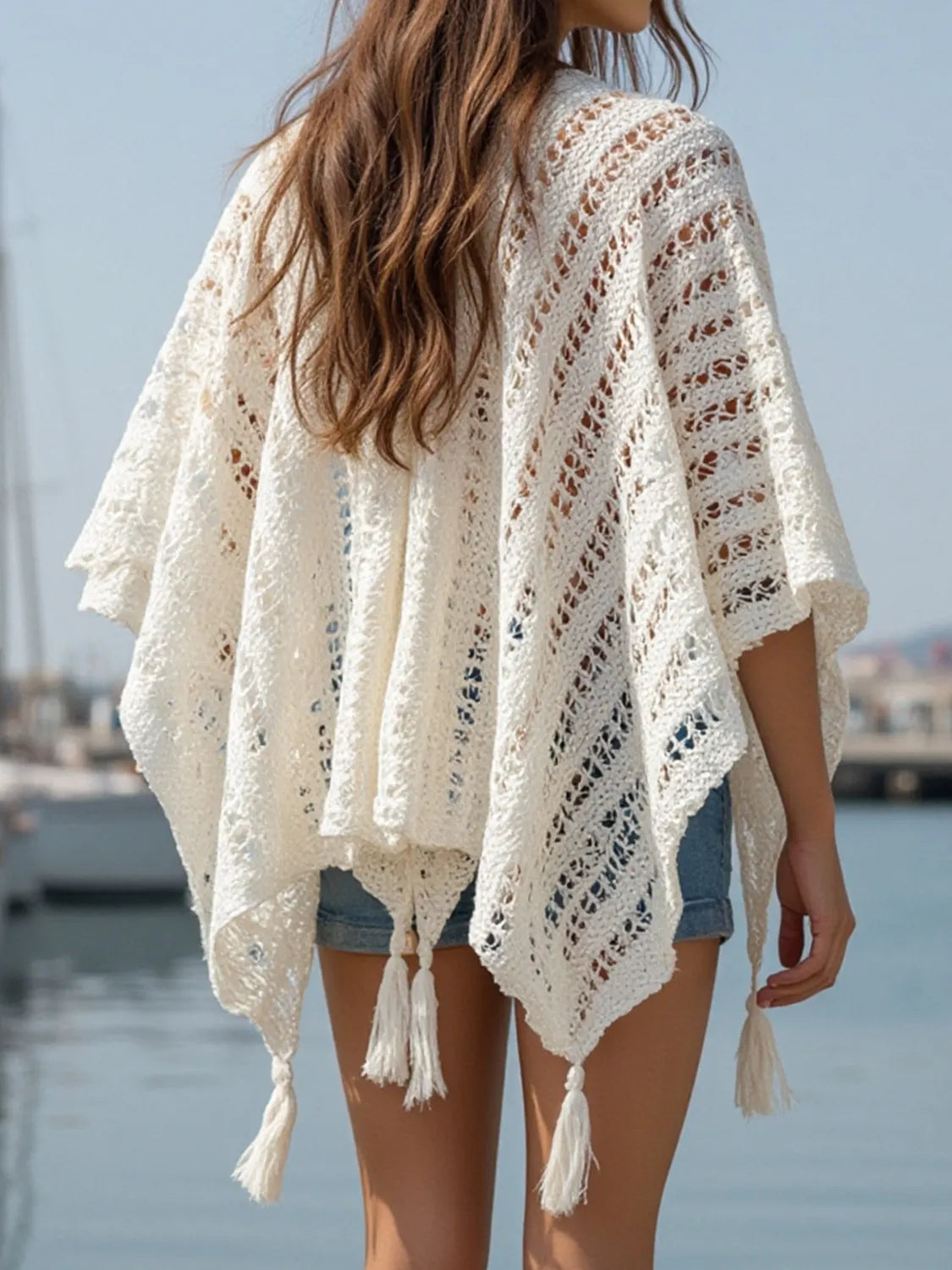 Openwork cover up neckline detail