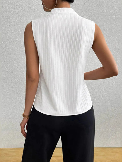 Textured Notched Tank - Fashorio