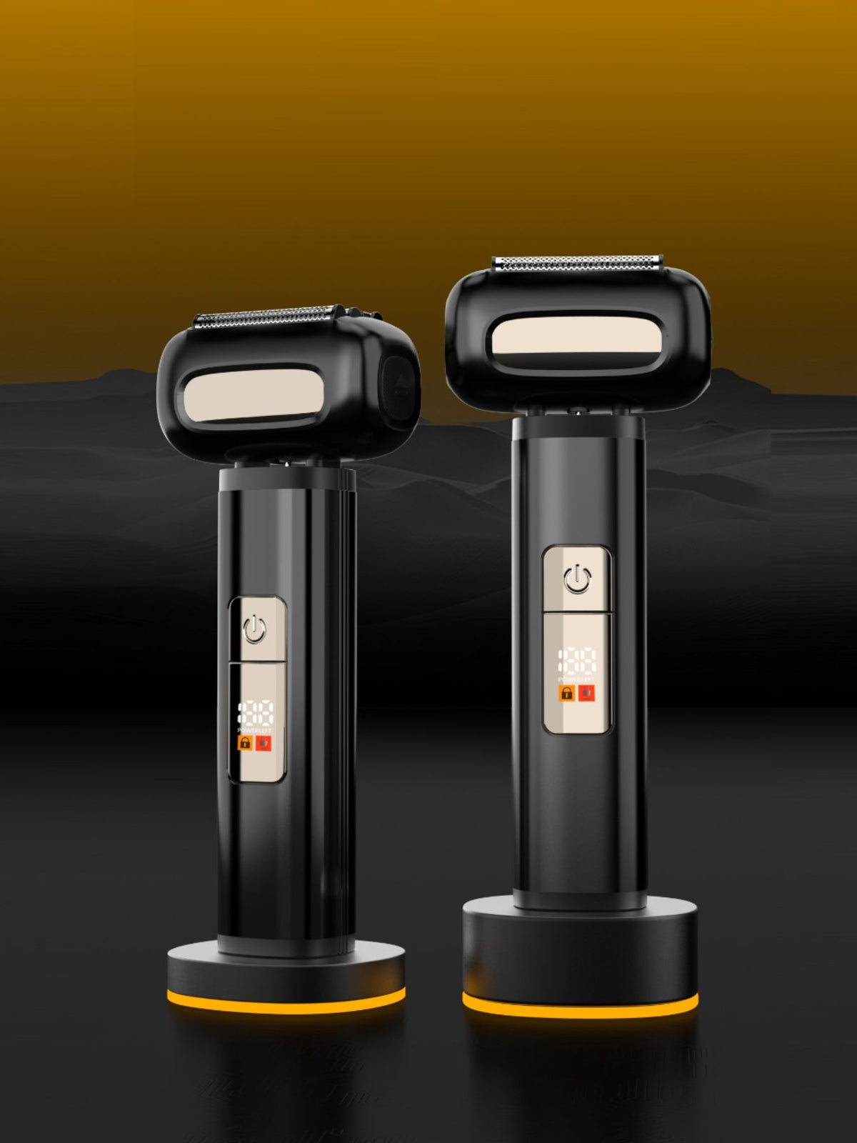 Foil shaver being used to shave