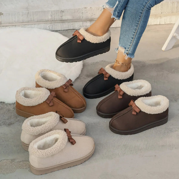 Cozy Winter Ankle Boots with Fleece Lining - Fashorio