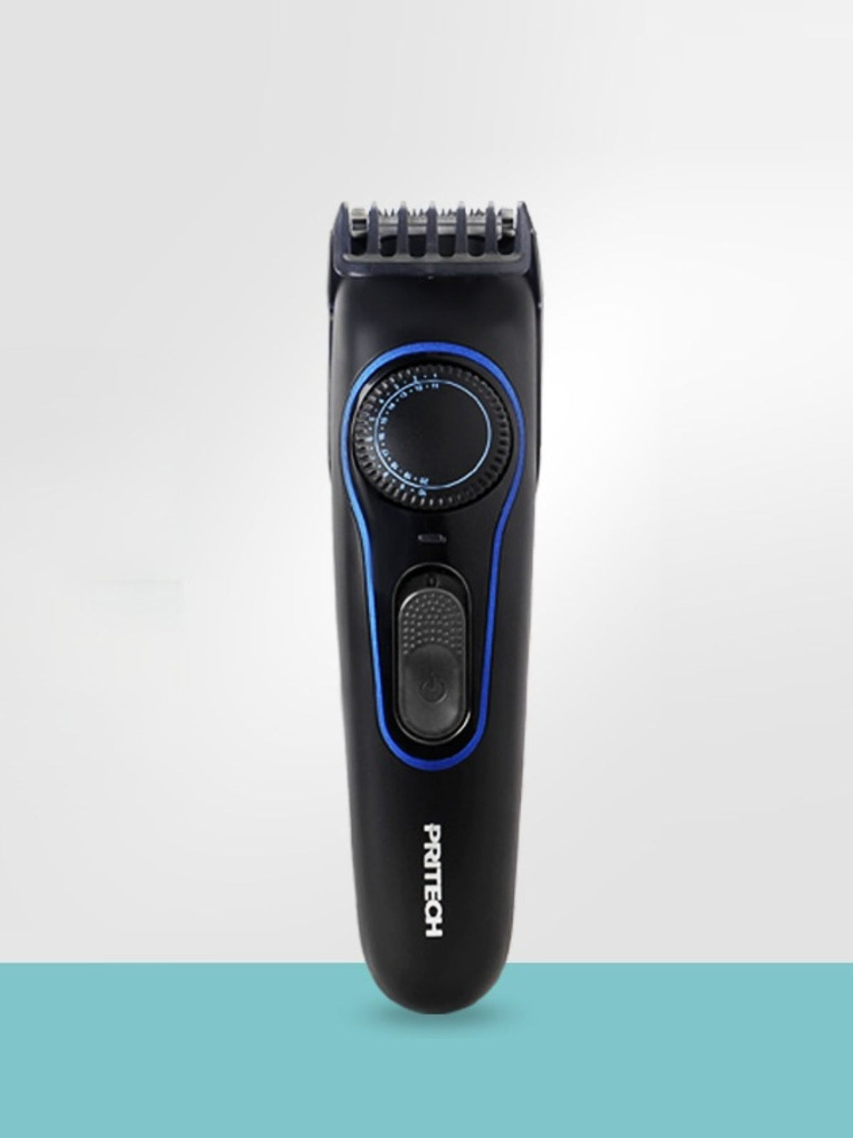 Black cordless rechargeable hair clipper front view