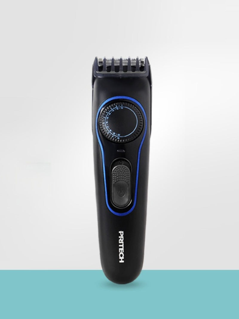 Black cordless rechargeable hair clipper front view