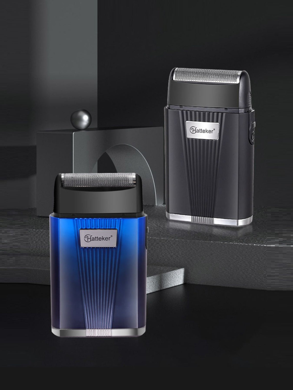 Portable electric shaver front view