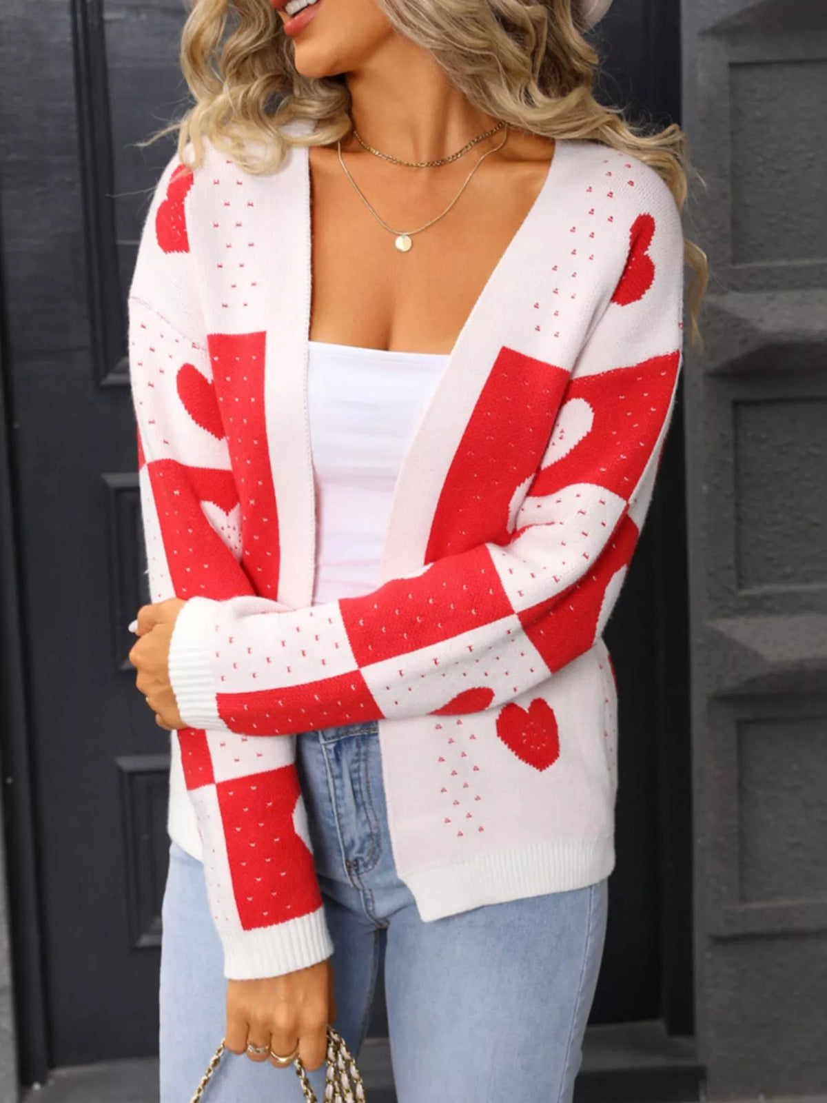 Heart cardigan full length