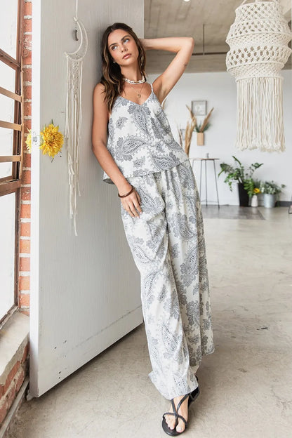 Mittoshop Paisley Print Cami and Pants Set - Fashorio