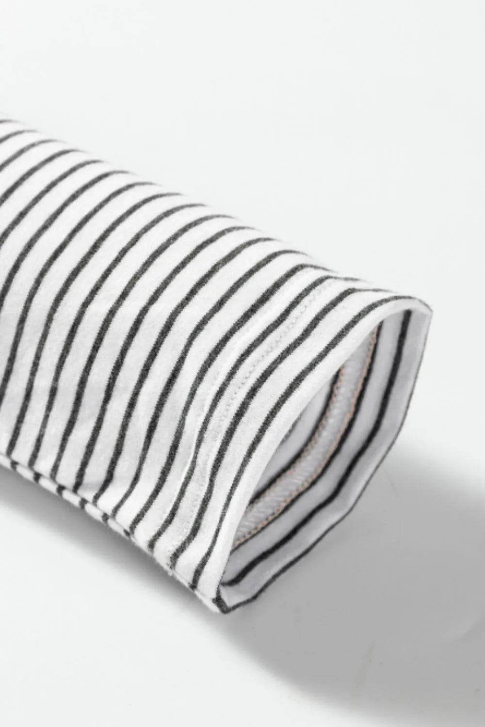 Open Front Long Sleeve Striped Cardigan with Pockets - Fashorio