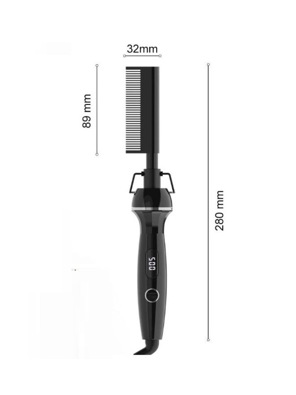 Straightening comb plug and cord detail