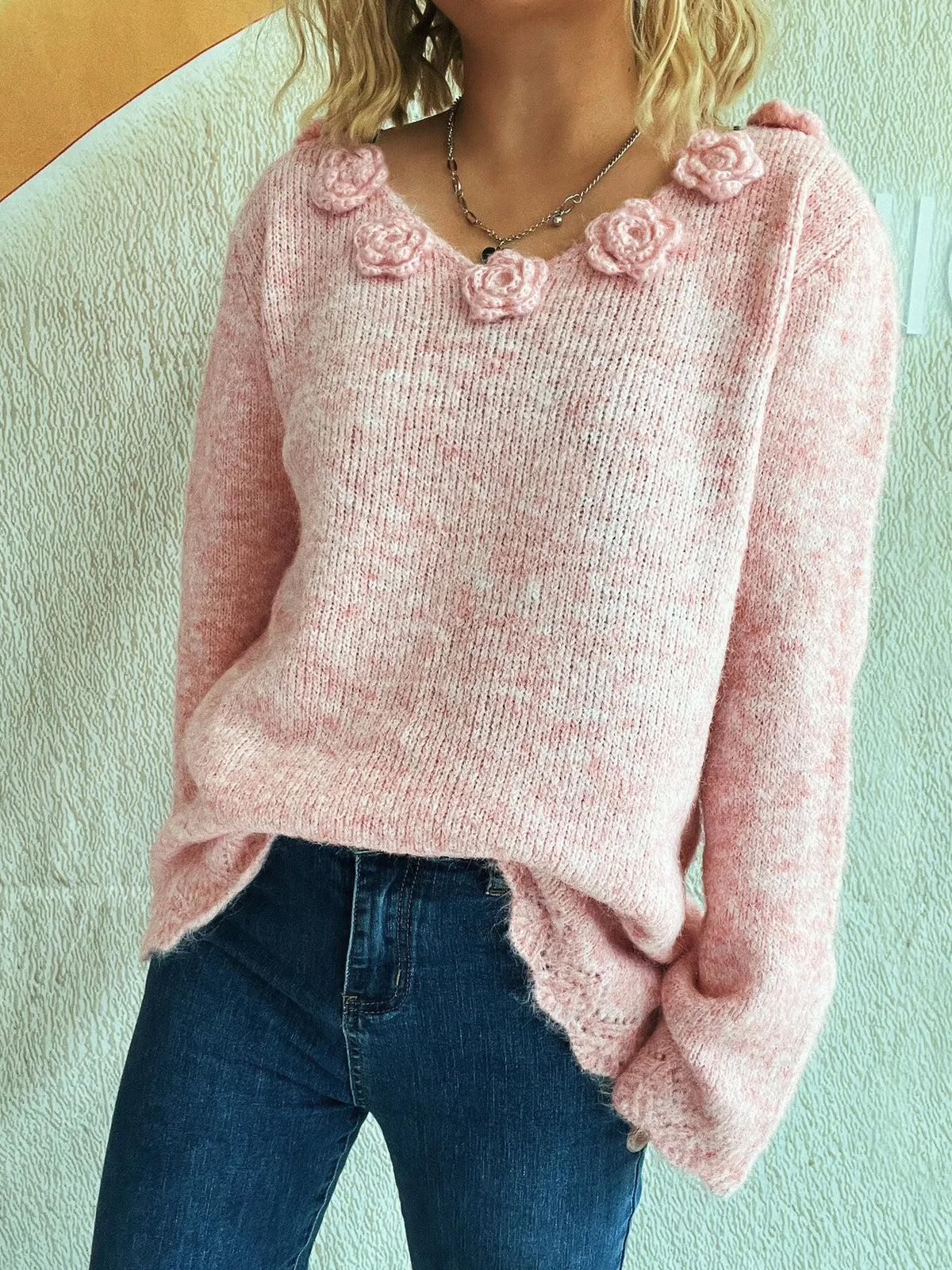 Ruffle sweater relaxed fit view