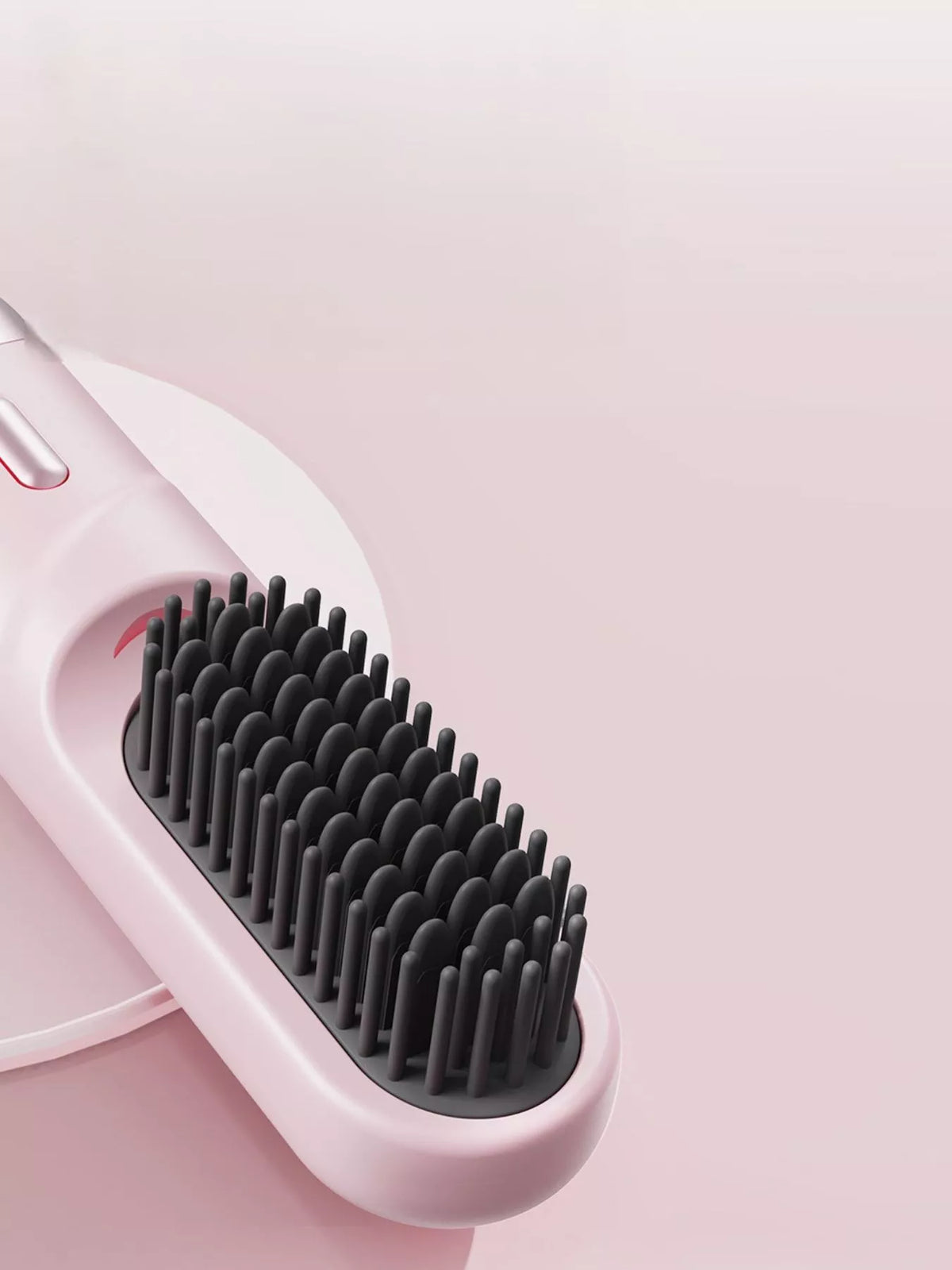 Heated straightening comb temperature display