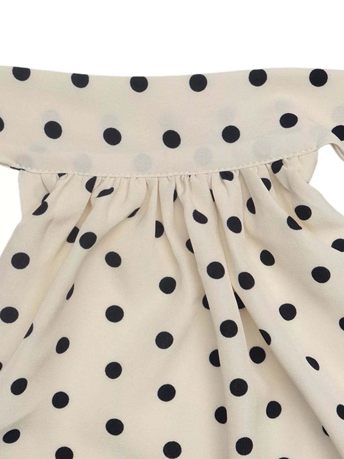 Polka dot halter dress styled with wedges