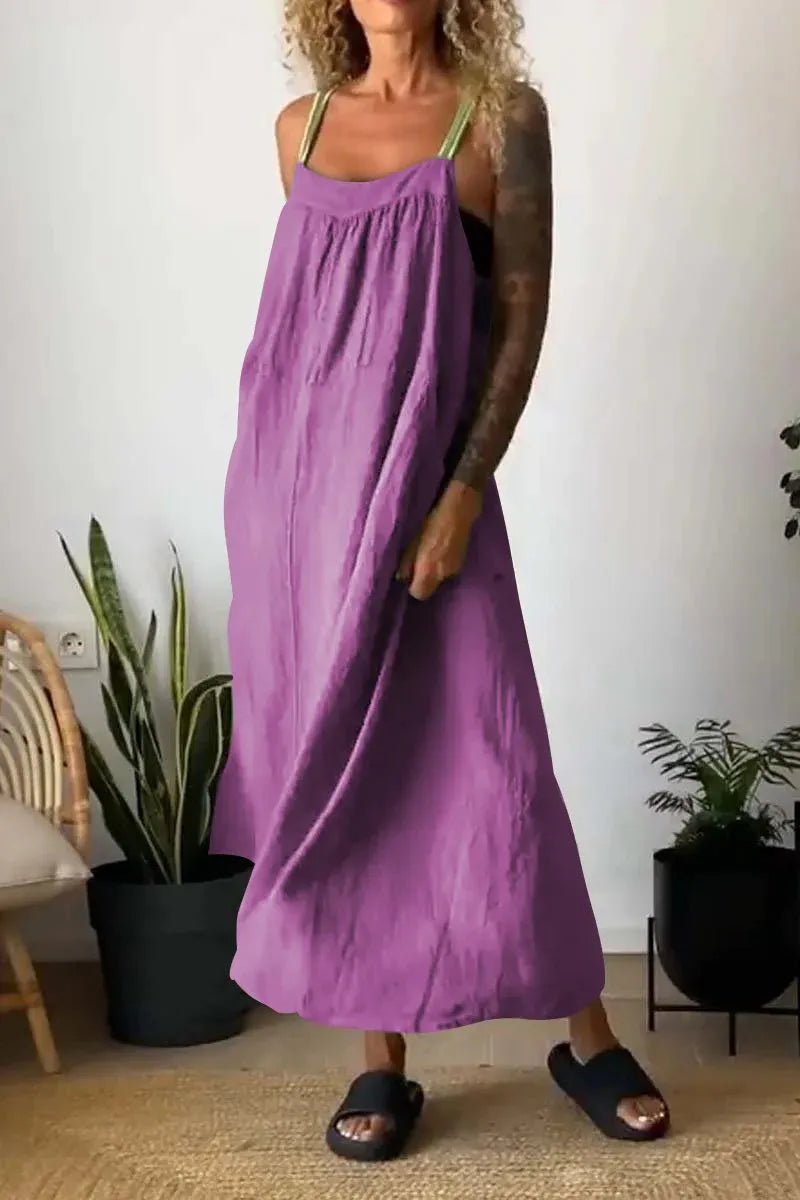 Ruched Cami Maxi Dress with Pockets Plus Size view 15