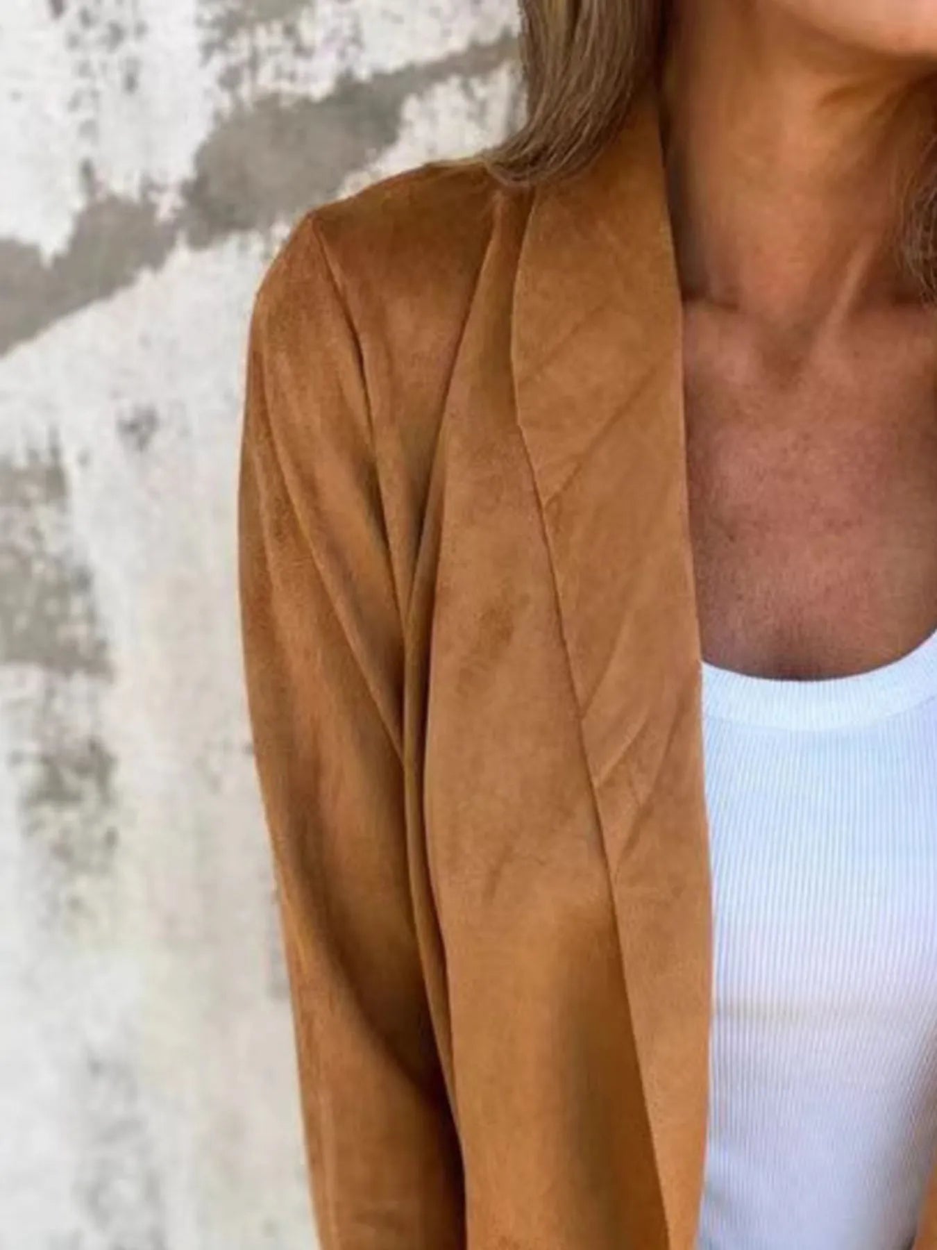 Full Size Open Front Casual Cardigan Plus Size - Fashorio