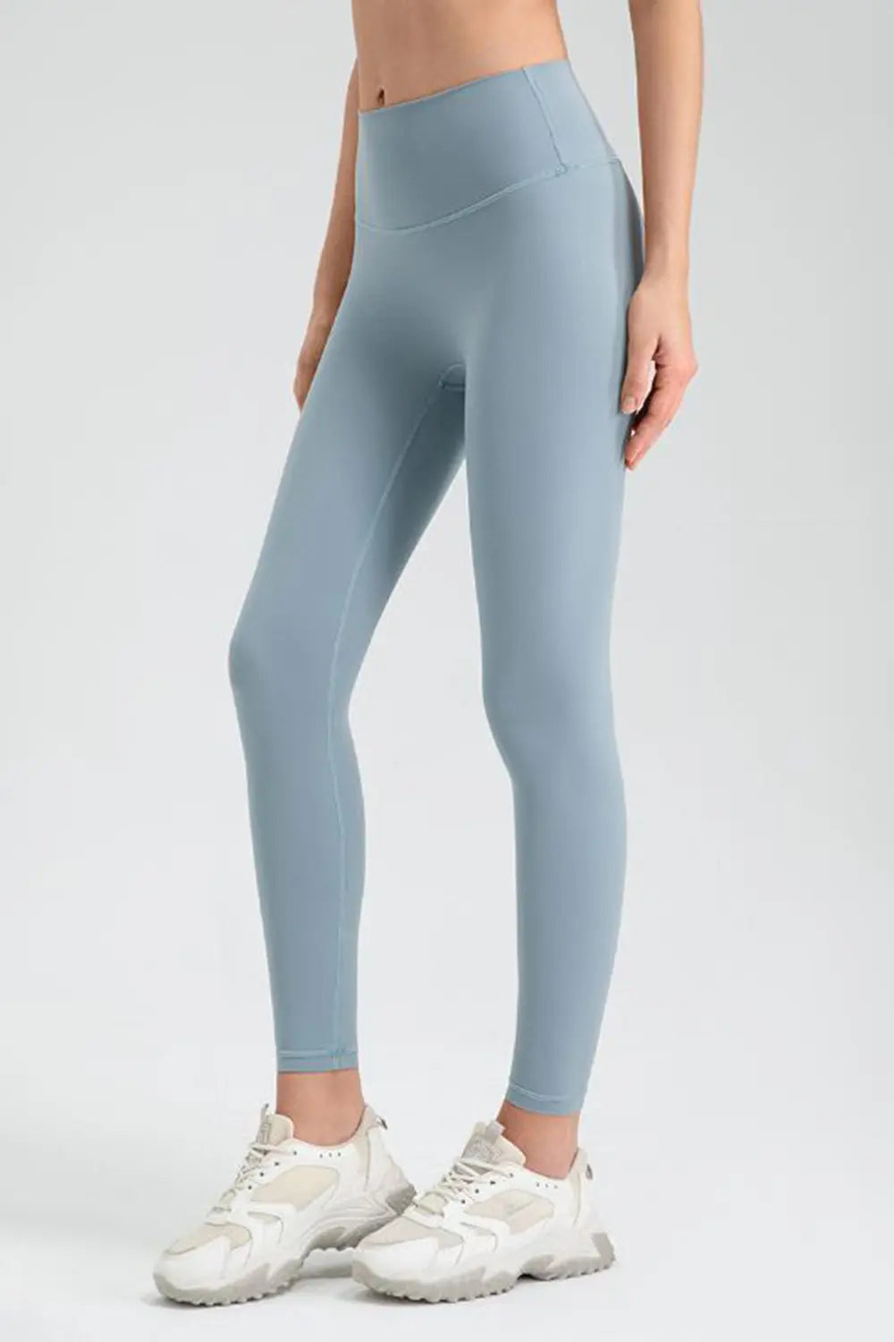 wide waistband sport leggings back view