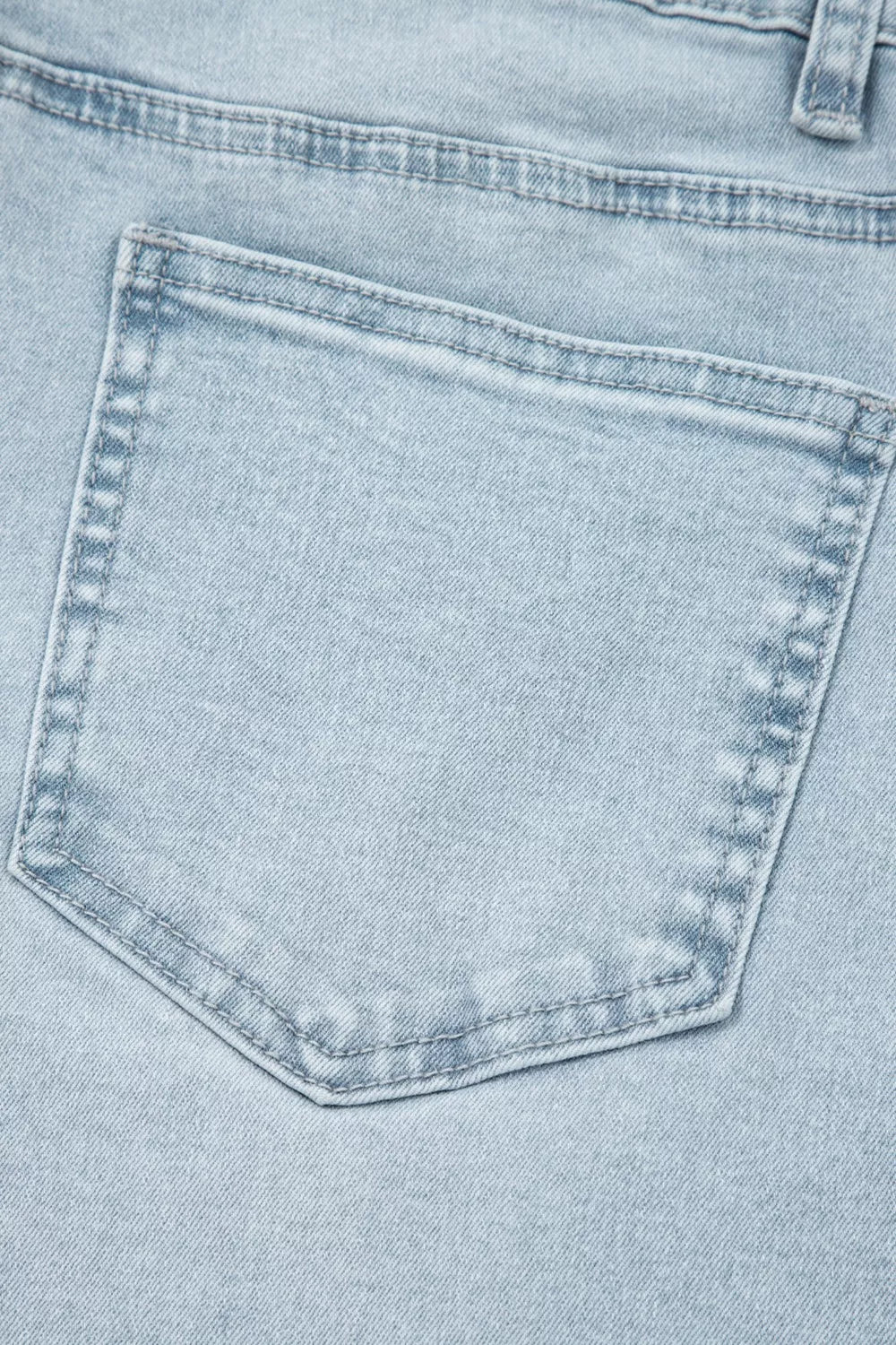Light Wash Utility Pocket Straight Leg Jeans, view 8