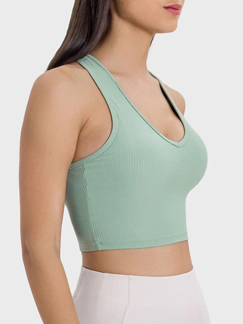 Millennia Scoop Neck Wide Strap Active Tank - Fashorio