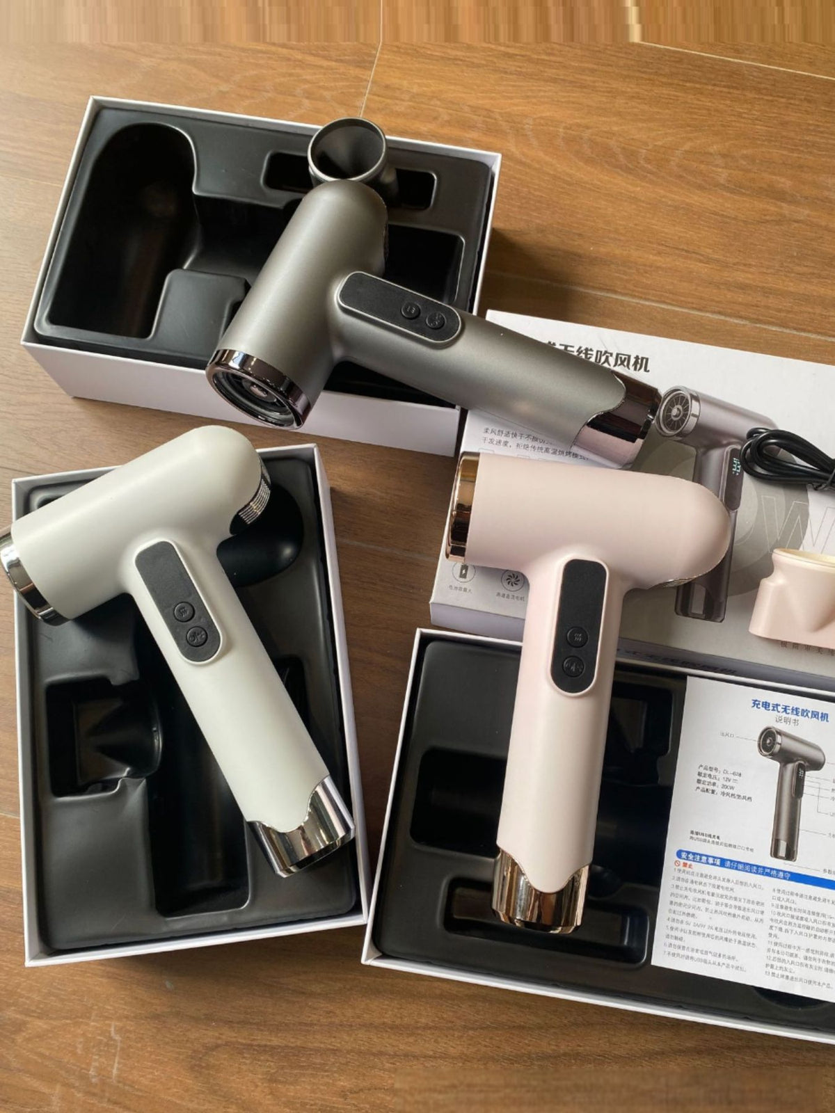 Hair dryer in use