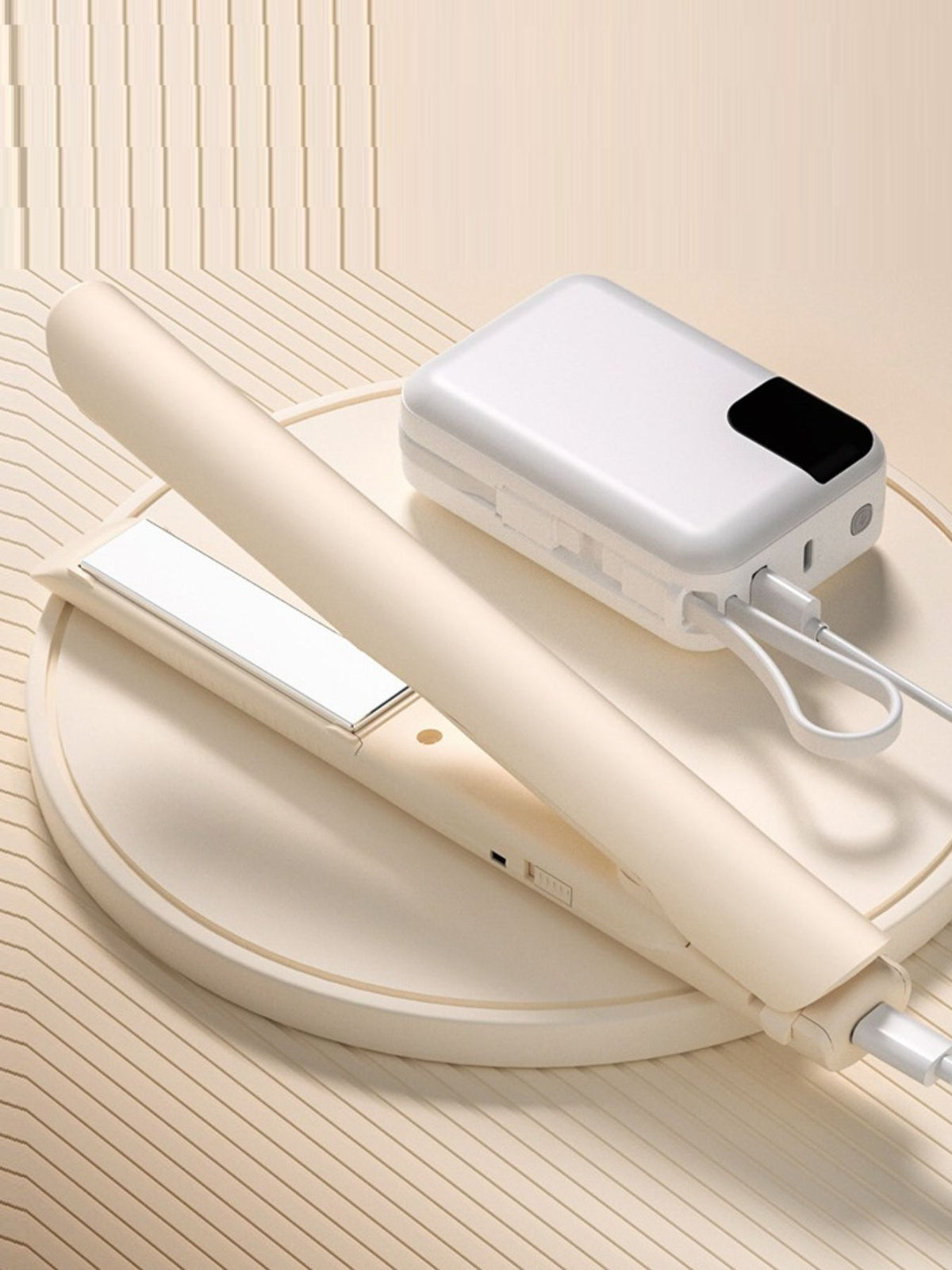 Cordless hair straightener front view