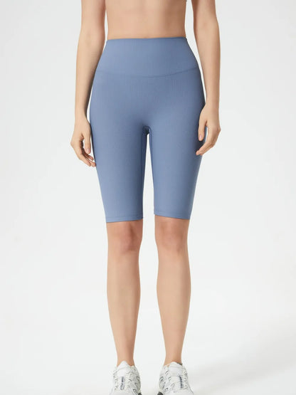 Millennia High Waist Active Shorts Light Blue - Fashorio