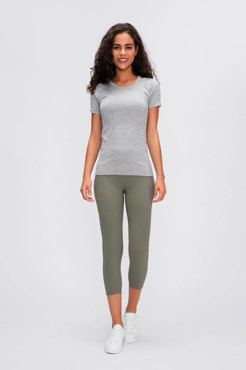 Millennia Round Neck Short Sleeve Active T-Shirt - Fashorio