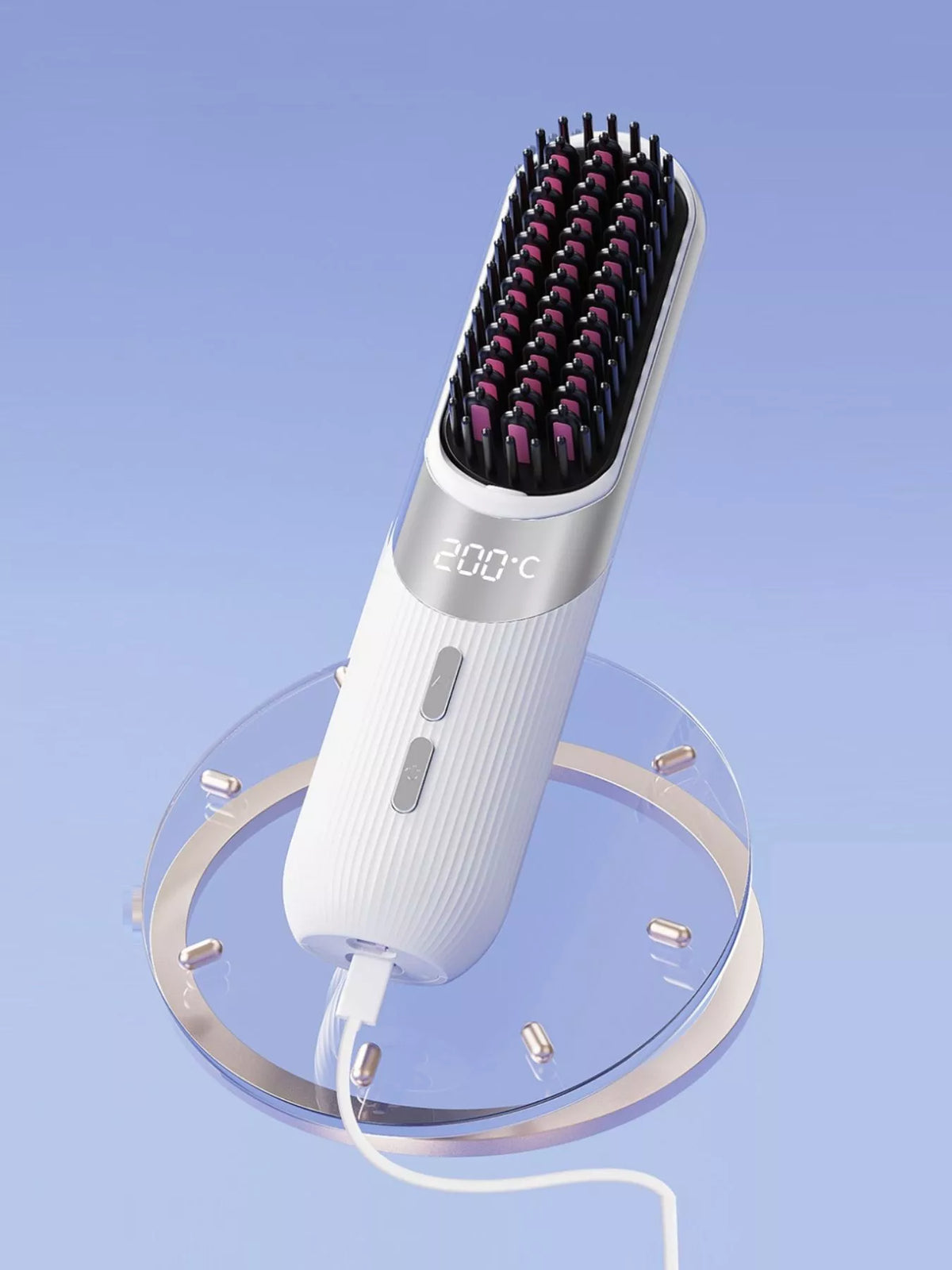 Heated comb held in hand for styling