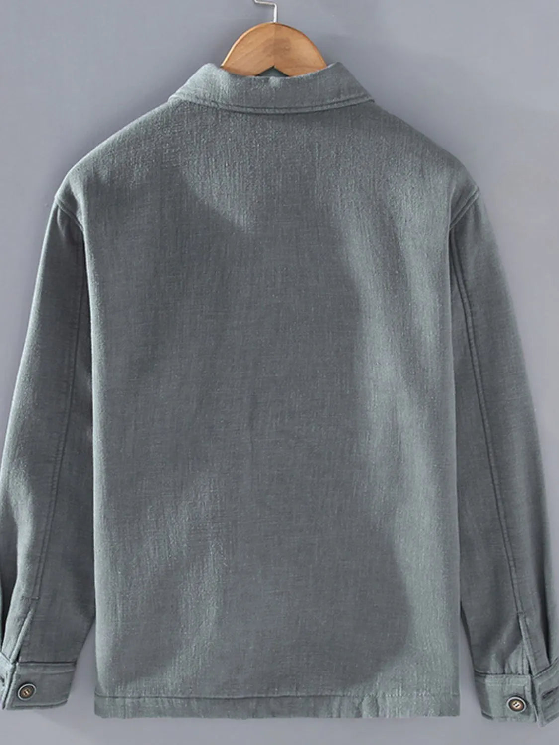 Men's Plus Size Button Up Long Sleeve Shacket - Fashorio
