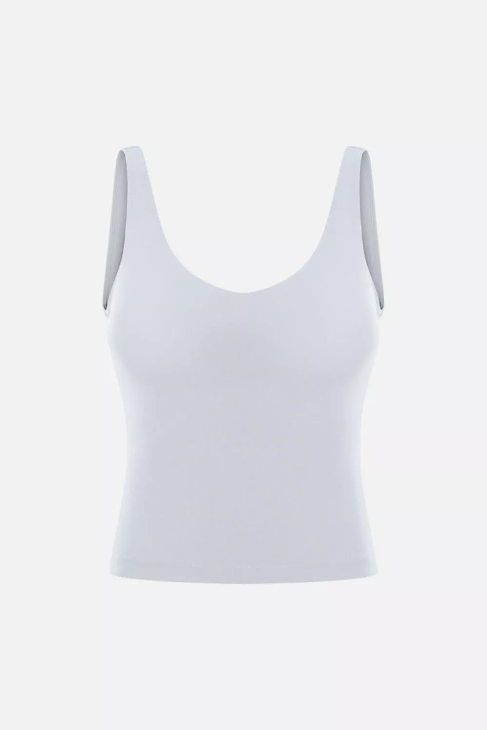 V neck active tank side view