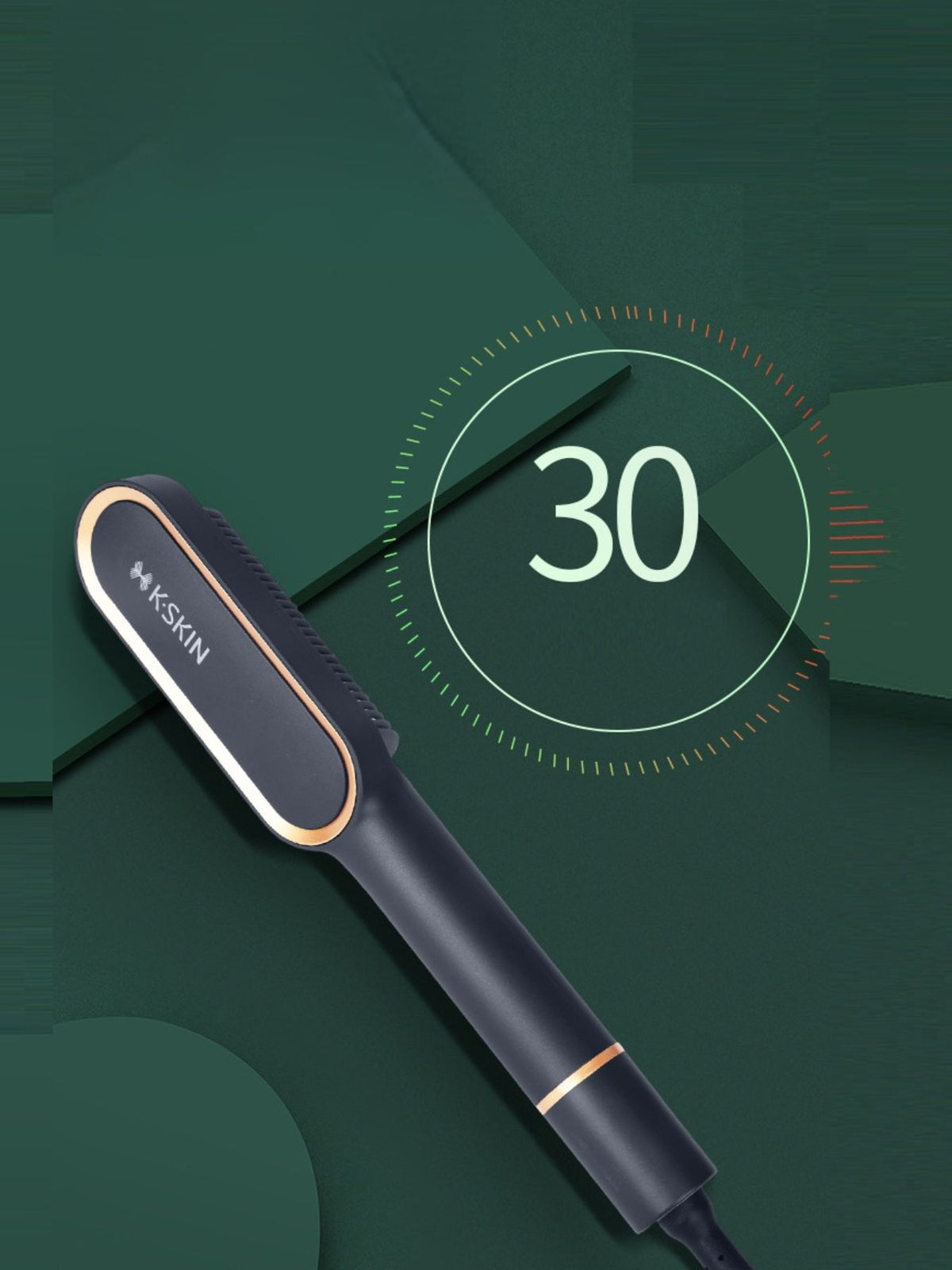 Straightening comb held in hand