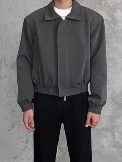 Men's Plus Size Zip Up Long Sleeve Jacket - Fashorio