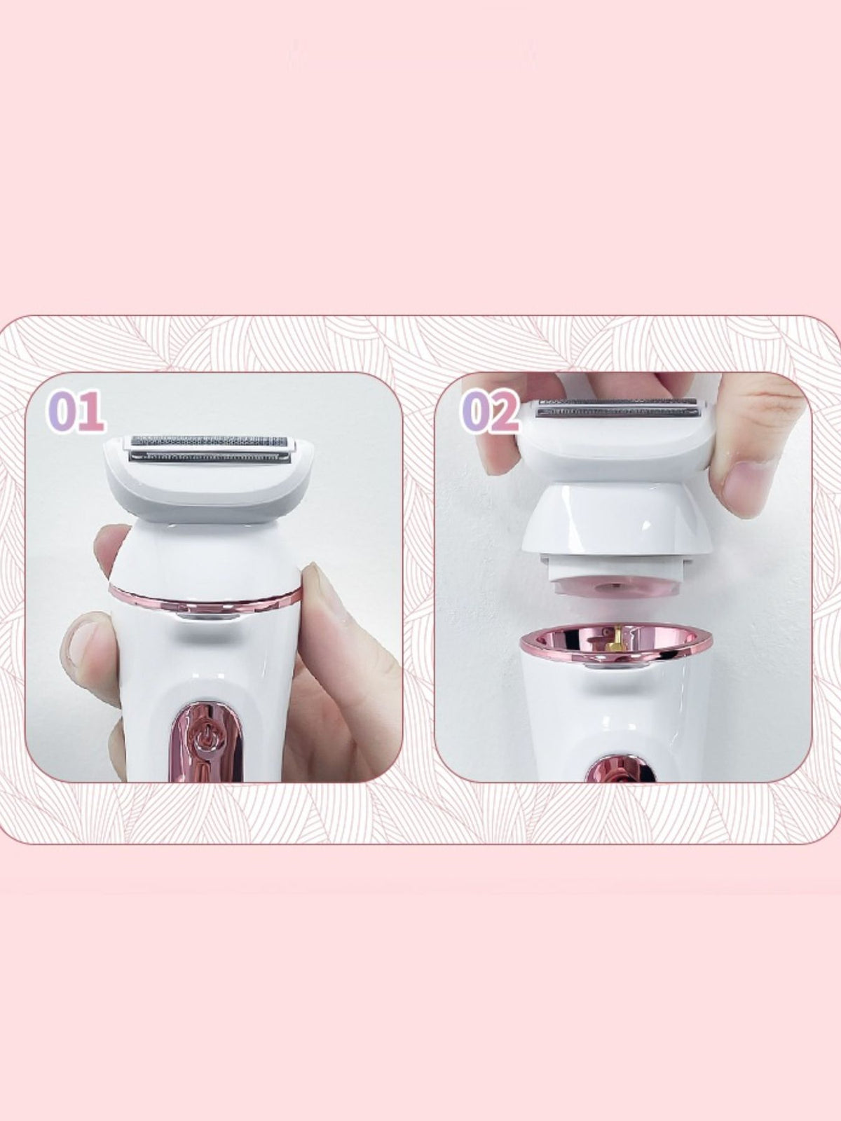 Rose gold epilator color option
