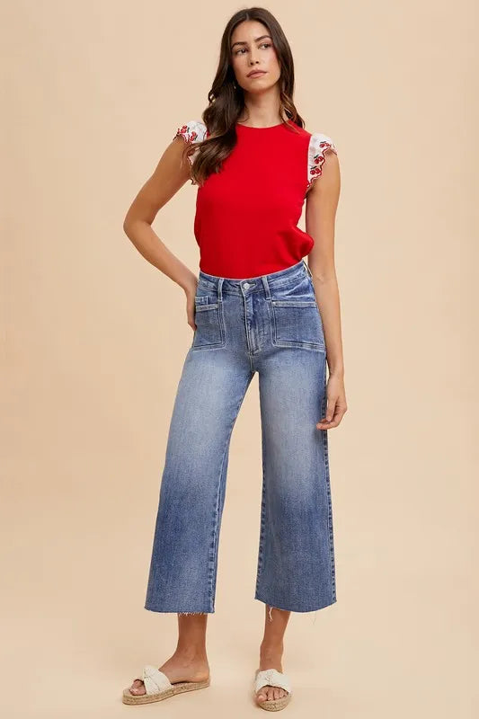 Annie Wear High Rise Wide Leg Jeans - Fashorio
