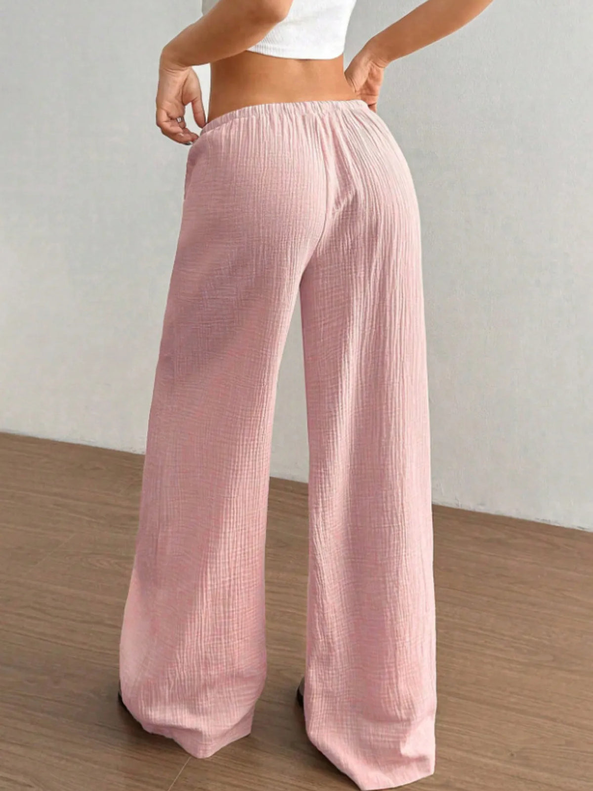 Wide Leg Casual Pants with Stretch, view 13