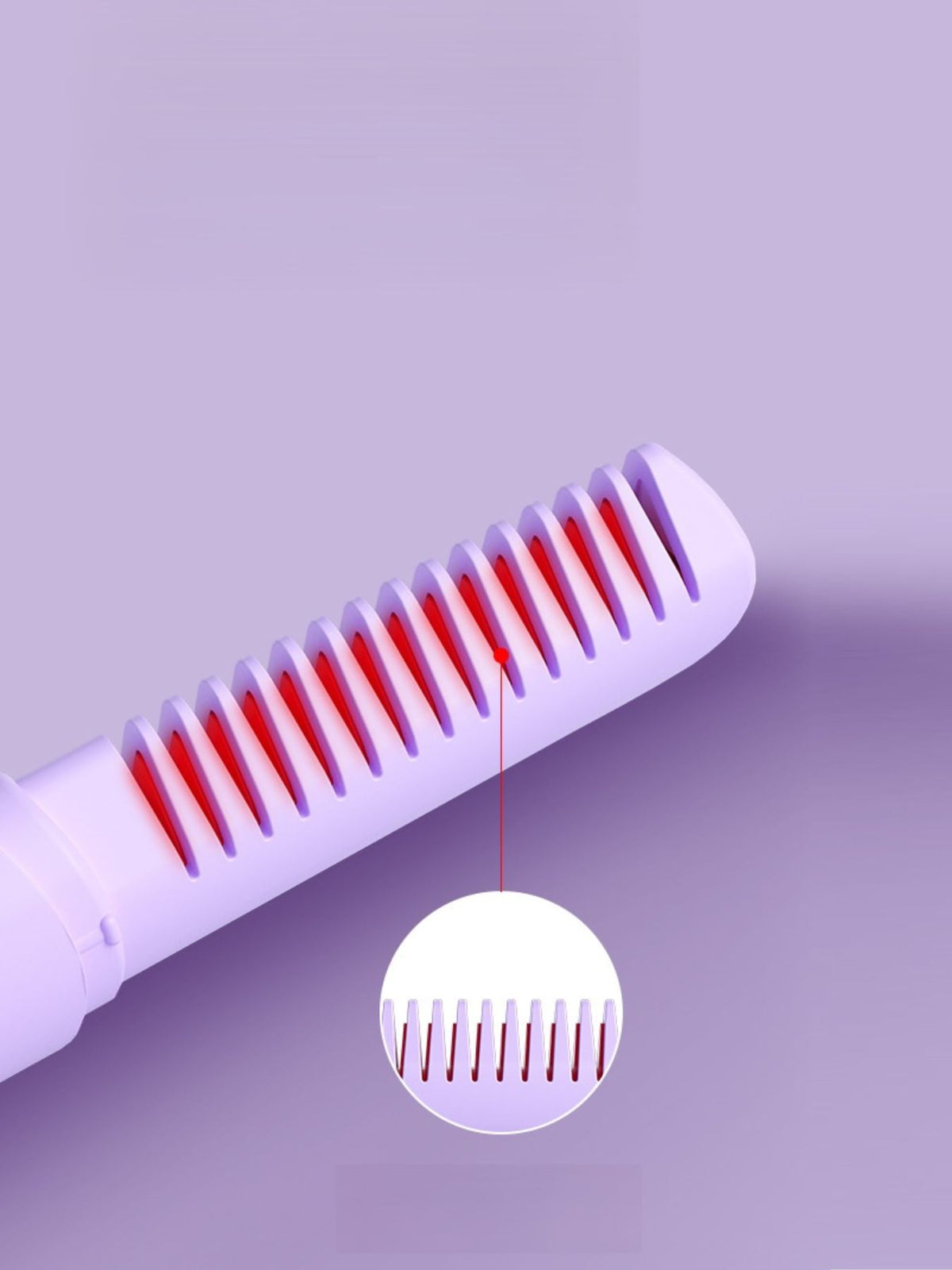 Straightening comb in pink