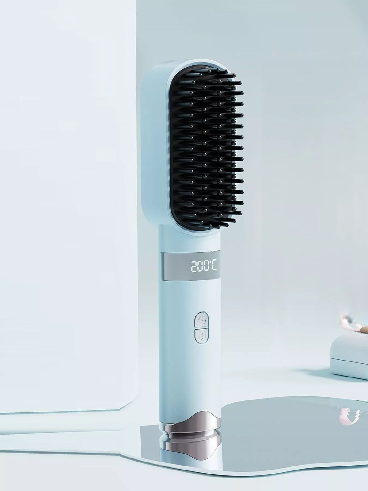 Straightening comb control buttons