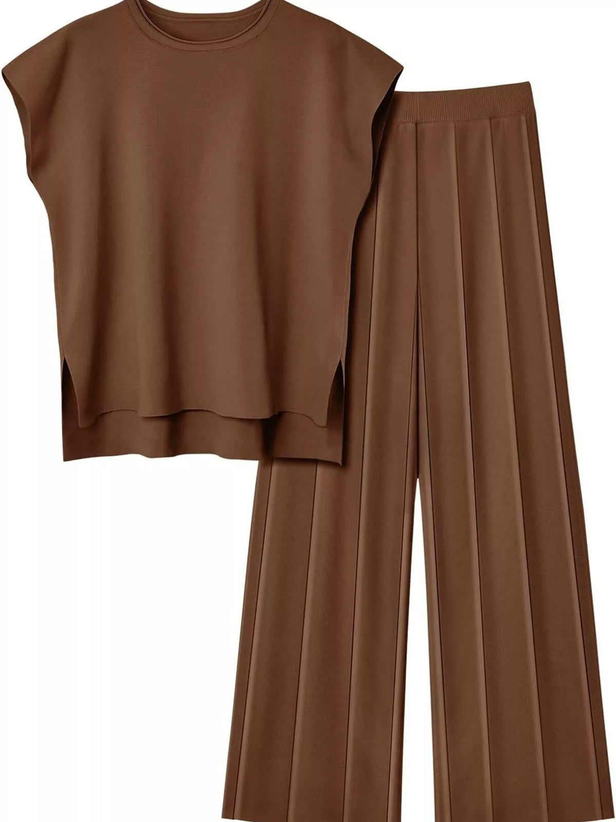 Cap Sleeve Top and Pants Knit Set, view 32