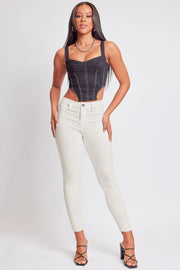 YMI Jeanswear Hyperstretch Mid-Rise Skinny Jeans Vanilla Cream - Fashorio