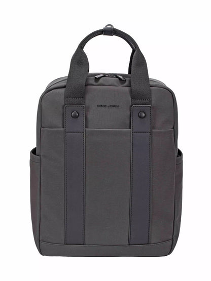 David Jones Canvas Backpack Bag with Dual Handle BLACK One Size - Fashorio