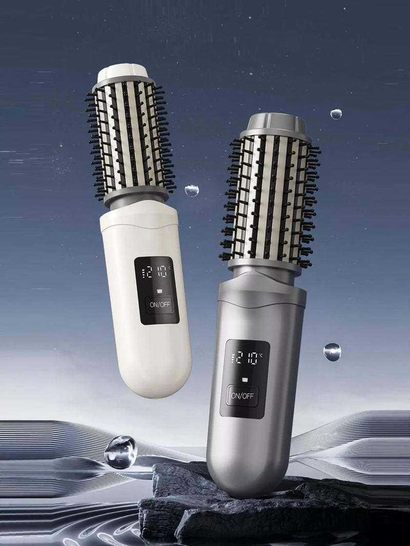 Portable hot air brush in dark gray