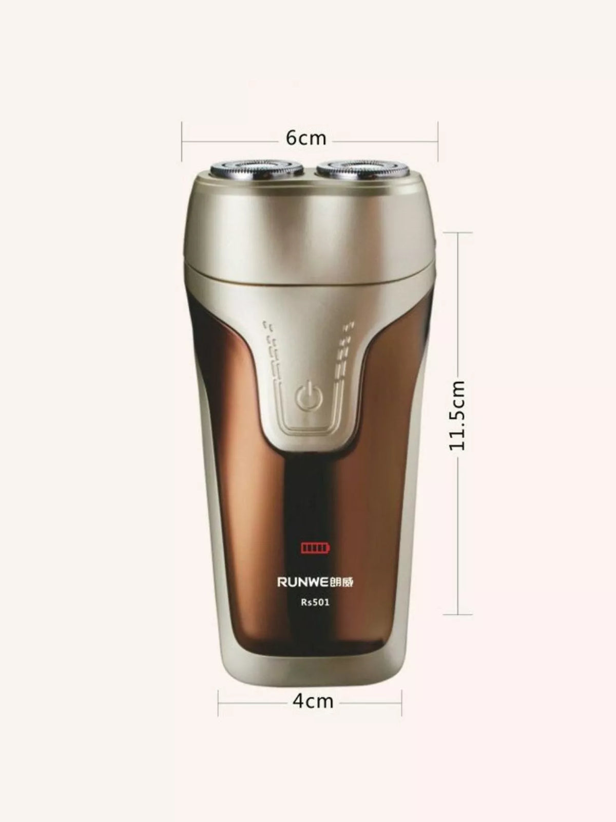 Gold shaver with charging cable
