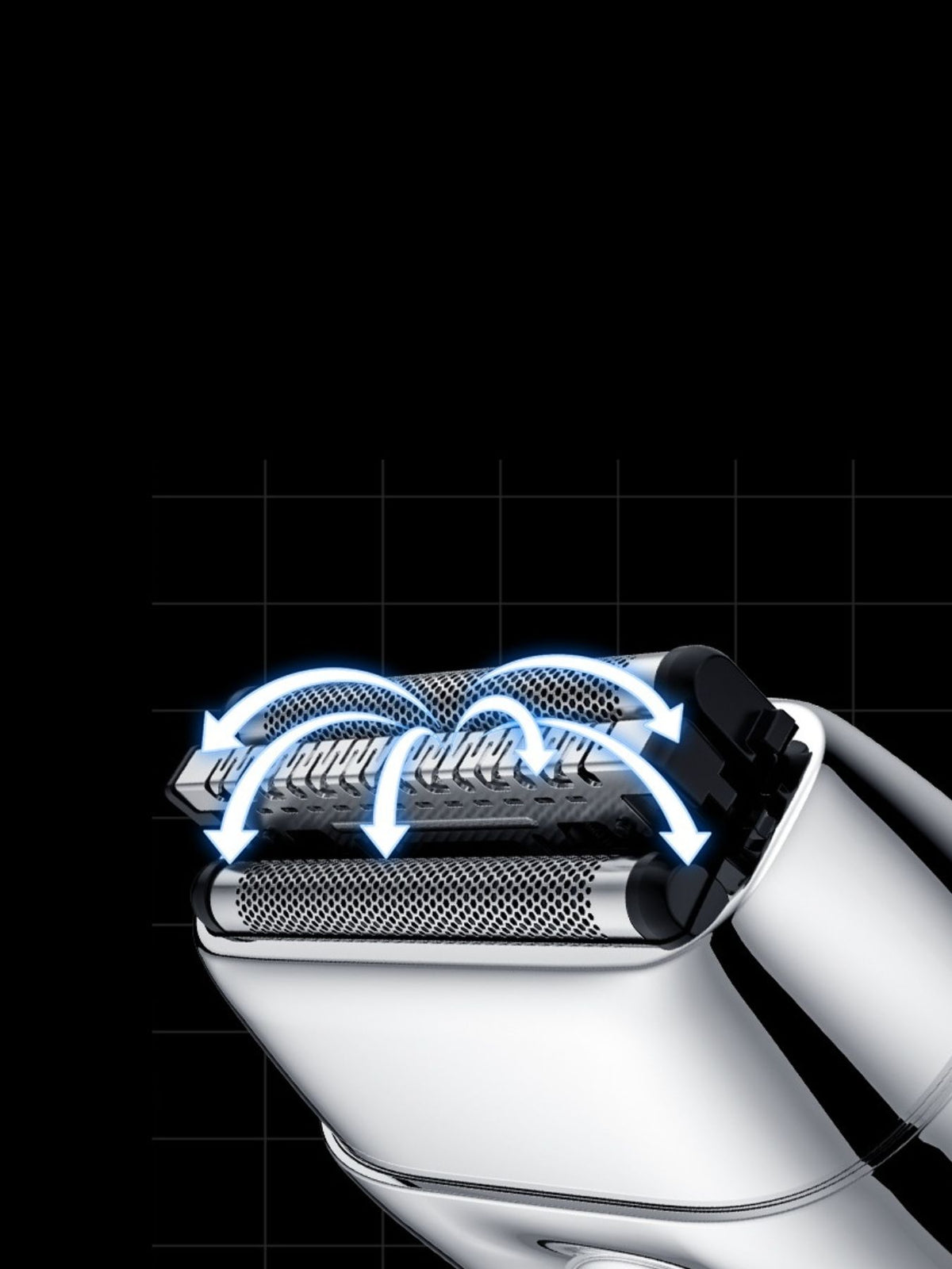 Mini shaver shown in palm for scale