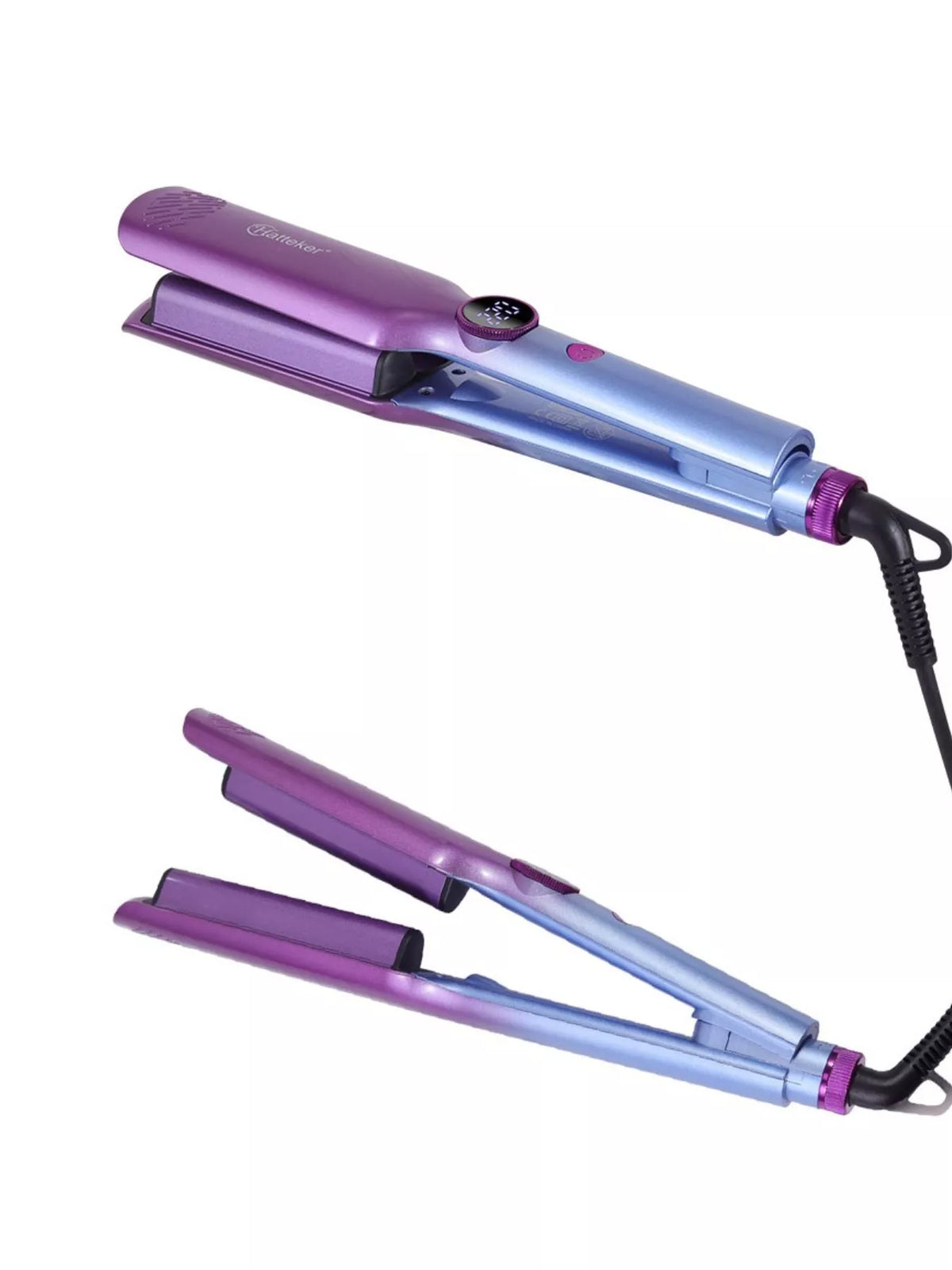 Curls created with the curling iron