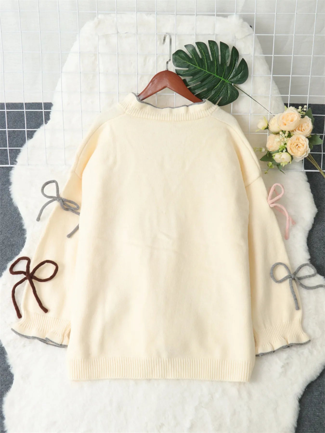 Bow Tie Button Up Cardigan - Fashorio