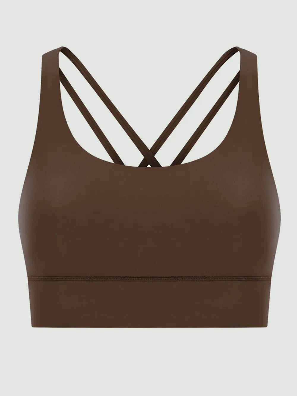 Crisscross scoop neck active tank full length view
