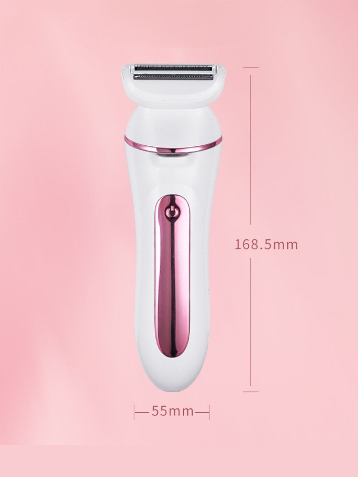 Compact epilator shown in palm for scale