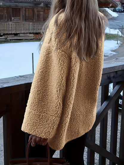 Sherpa Button-Up Outerwear - Fashorio