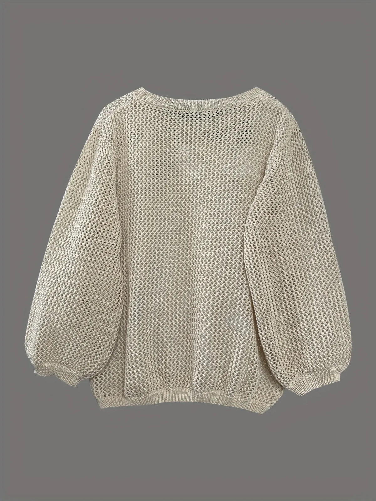 relaxed fit round neck sweater apricot full length view