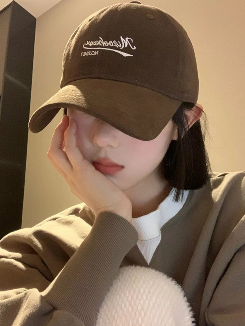 Monarch Millinery embroidered letter baseball cap, front view