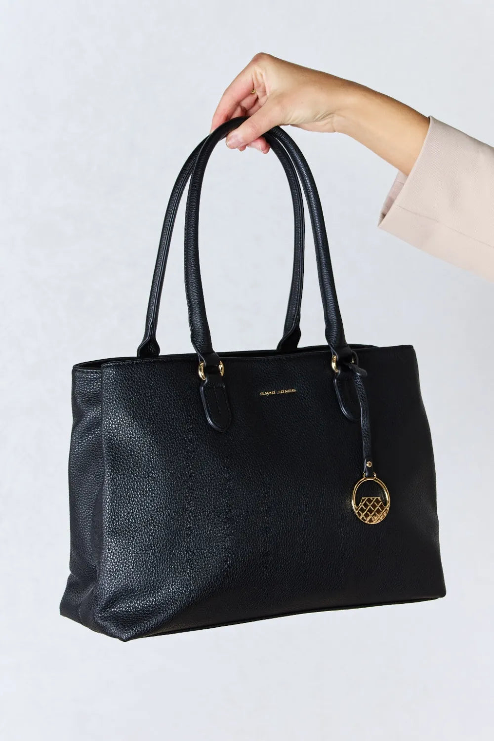 David Jones Structured Leather Handbag - Fashorio
